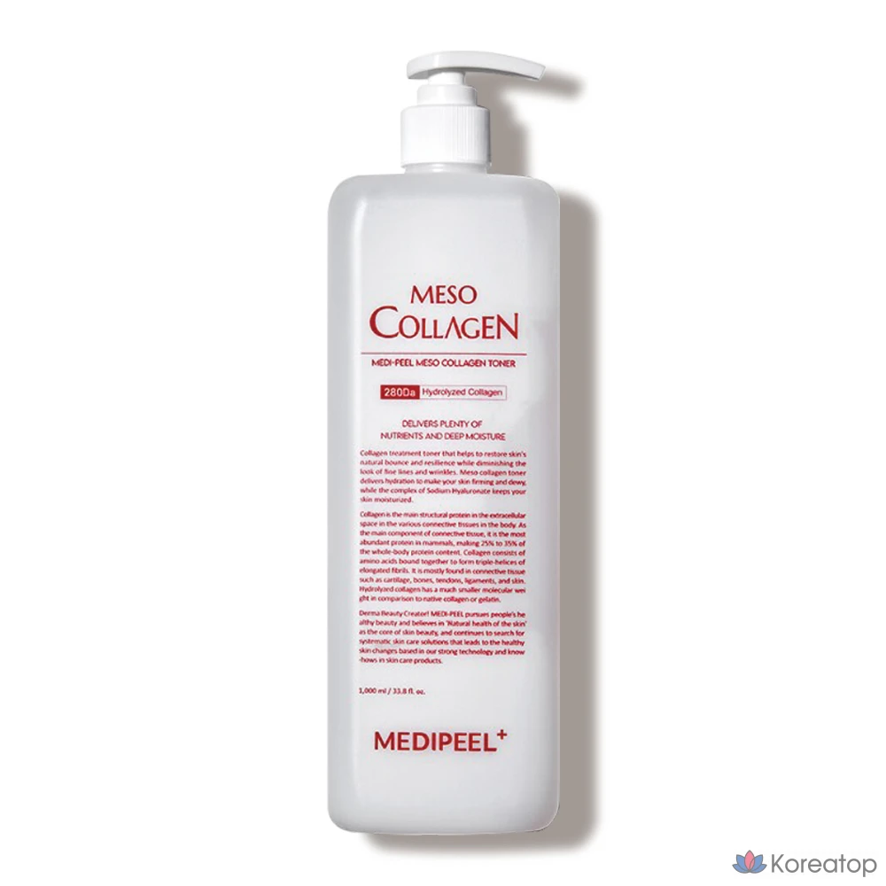 Тоник с мезоколлагеном 1000 мл + прозрачный коллаген Medi-Peel Red Lacto 300 мл, 1 шт., 1 л
