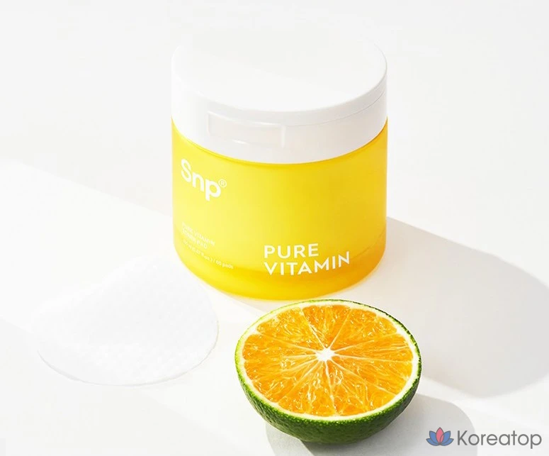 Тонизирующие подушечки SNP Pure Vitamin, 150 мл, 60 листов, 1 упаковка.