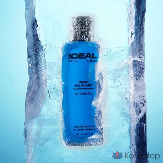 Набор для ухода Ideal For Men Fresh All-in-One Renewal, 150 мл + 150 мл + тканевая маска для лица, 2 шт., фото 4