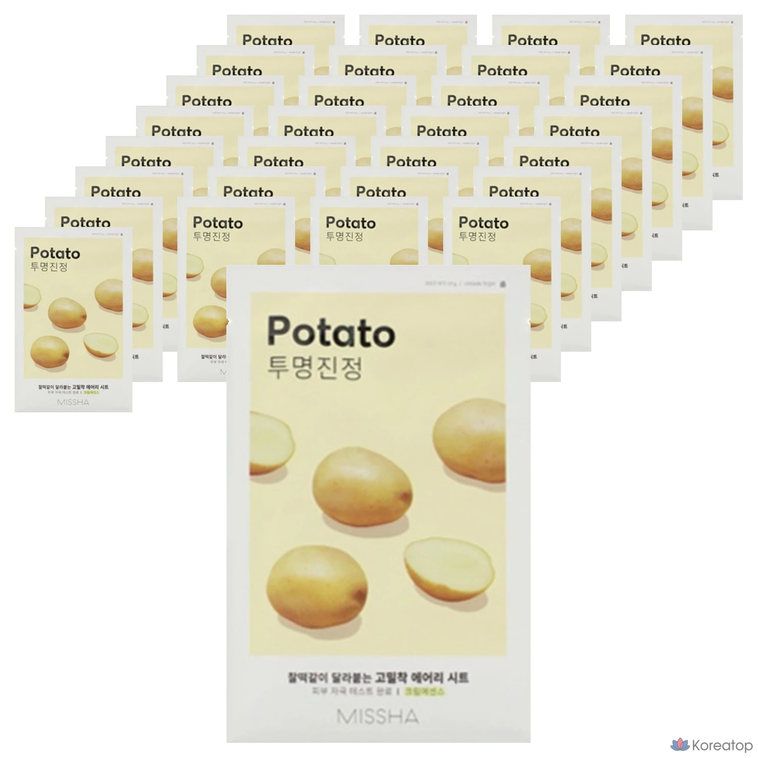 Тканевая маска Missha Airy Close-Fit Sheet Mask Potato, 1 упаковка, 120 штук