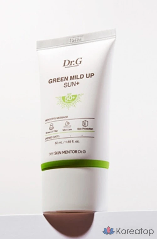 Солнцезащитный крем Dr. G Green Mild Up Plus Sunscreen SPF50+ PA++++, 35 мл, 1 шт., фото 4