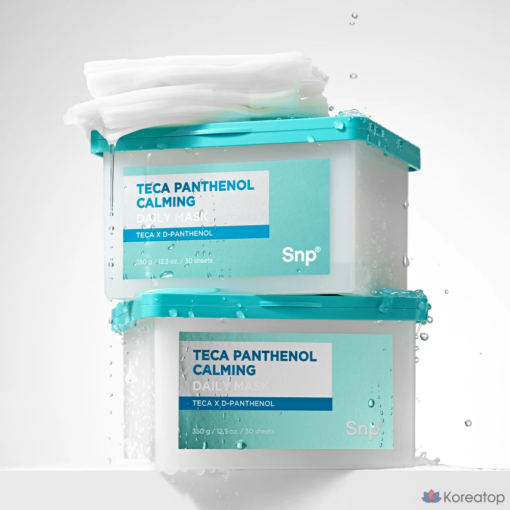 Тканевая маска для лица SNP Teca Dexpanthenol Soothing Daily Mask, 30 шт., фото 5