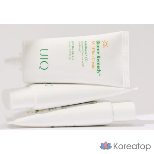 UIQ Солнцезащитный крем для лица на физических фильтрах spf 50 Biome Remedy mild sun cream, 50 мл