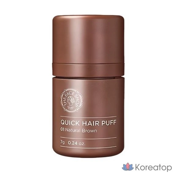 Тени для век The Face Shop Quick Hair Puff Shadow, 7 г, натуральный коричневый цвет, 1 шт.