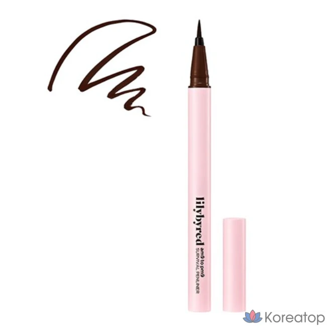 Подводка для глаз Lilybyred 9to9 Survival Pen Liner, оттенок 02 Matte Brown, 0.6 г, 1 шт.