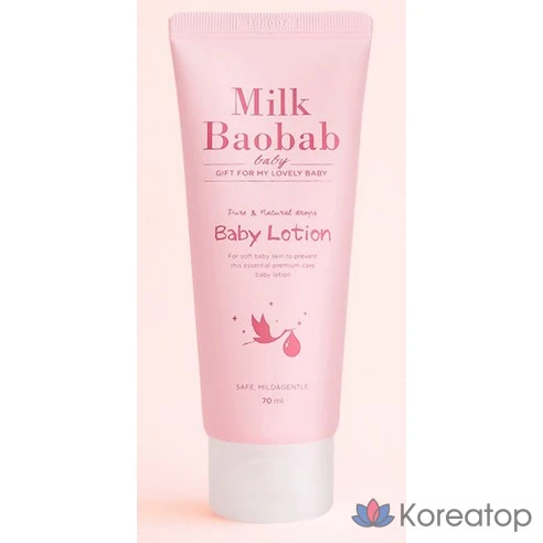 Детский набор для путешествий Milk Baobab Baby Travel Kit: средство для умывания 70 мл, лосьон 70 мл, успокаивающий гель-лосьон 70 мл
