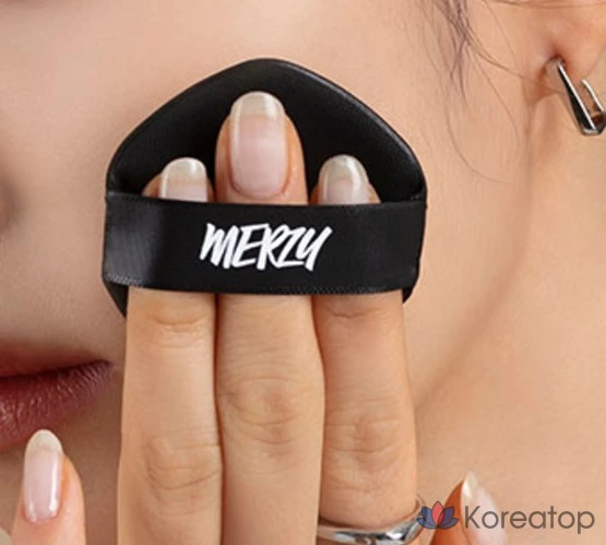 Набор из 5 мягких подушек MERZY the Airy Scene Cover Cushion Puff, черный, 1 шт.