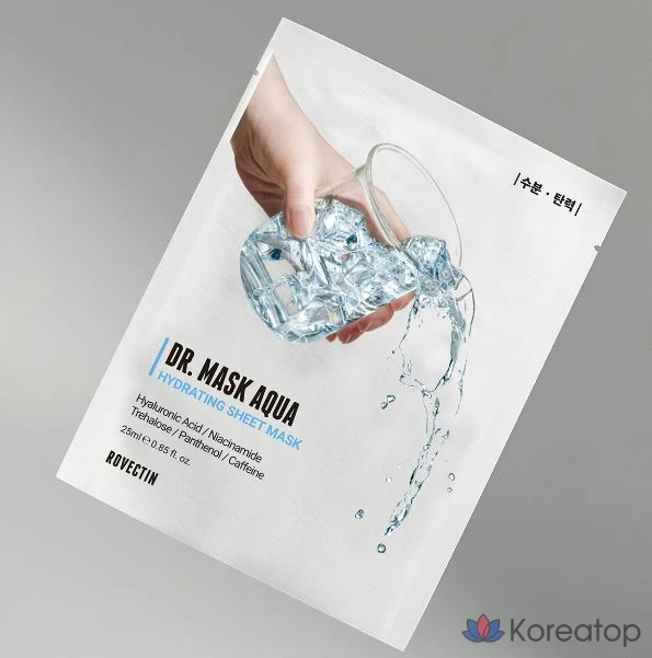 Тканевая маска для лица Rovectin Aqua Moisture Mask, 50 шт., фото 4