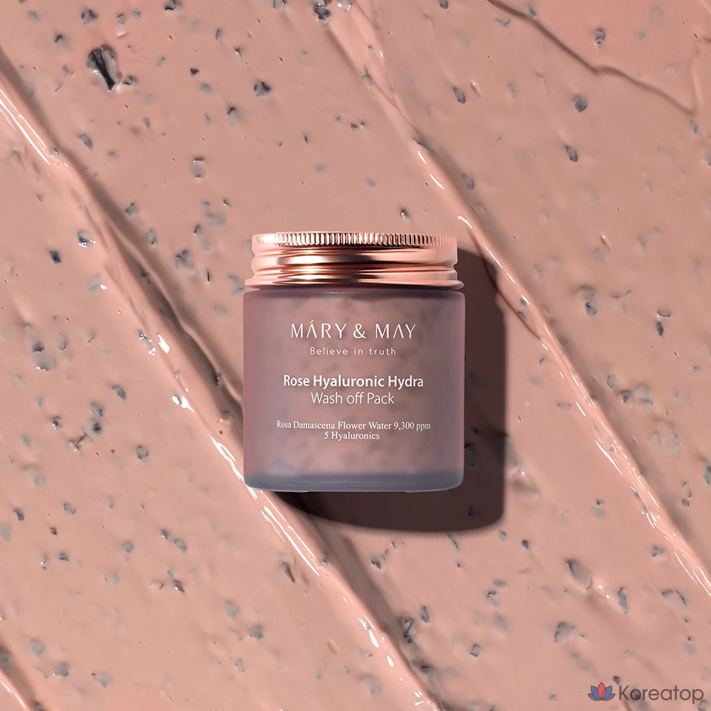 Увлажняющая смываемая маска Mary&May Vegan Rose Hyaluronic Hydra Wash-off Mask, 125 г, 8 шт., фото 5