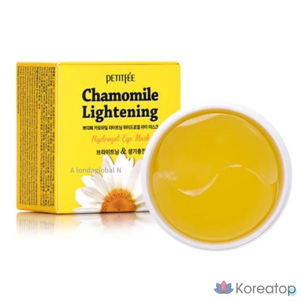 Патчи для глаз Petitfee с ромашкой для осветления кожи вокруг глаз, 60 штук, 1 упаковка