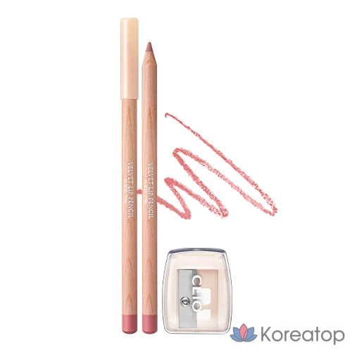 Карандаш для губ Clio Velvet, 001 Розовый, 1,45 г, 1 шт.