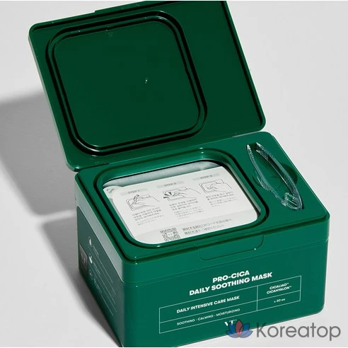 Ежедневная успокаивающая маска VT Cosmetic Pro Cica, 30 шт., 1 упаковка