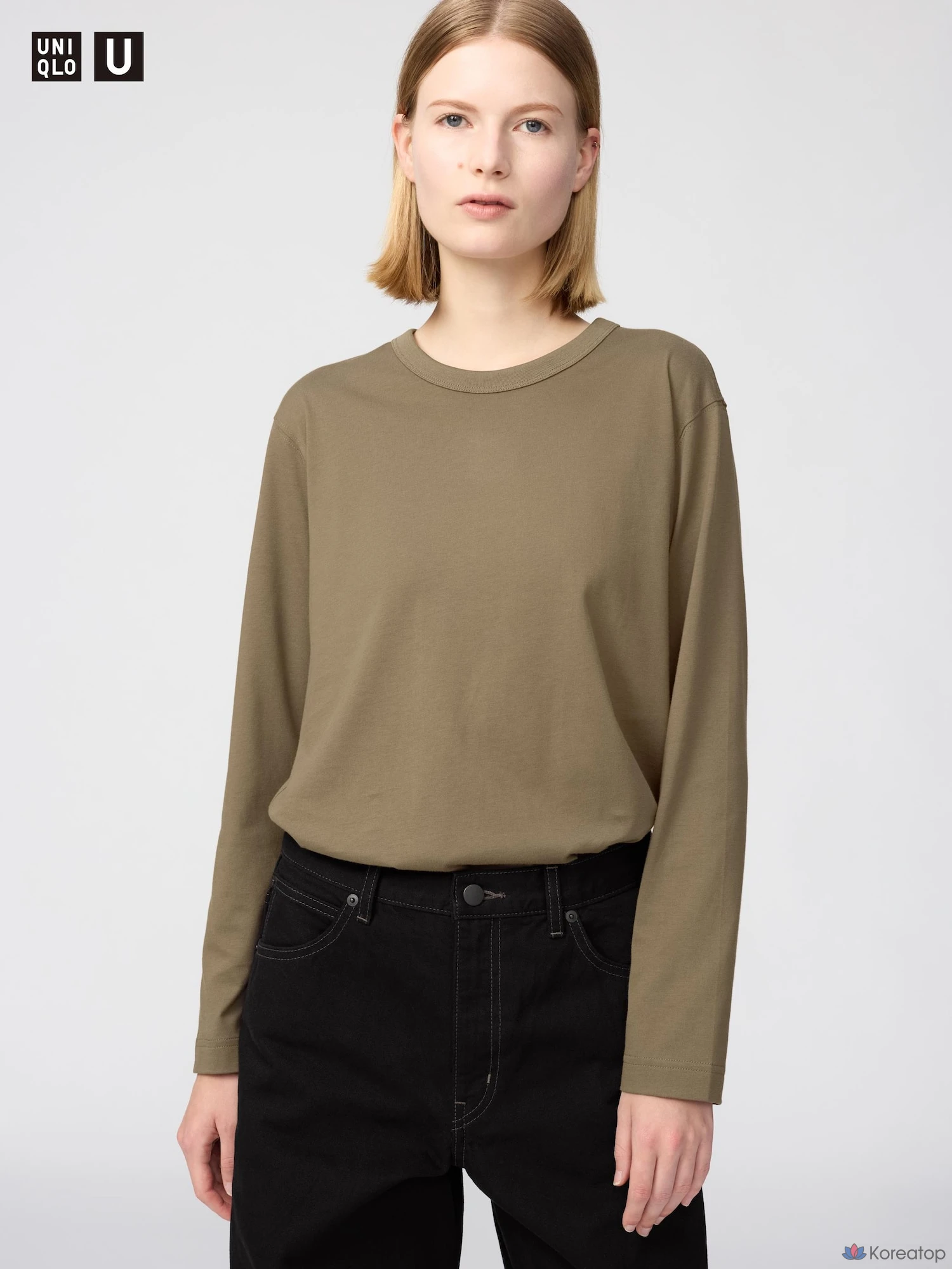 Футболка с длинным рукавом Uniqlo Supima Cotton T