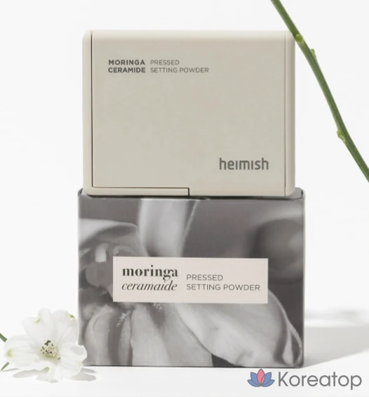 Прессованная фиксирующая пудра Heimish Moringa Ceramide, 5 г, белая, 1 шт.