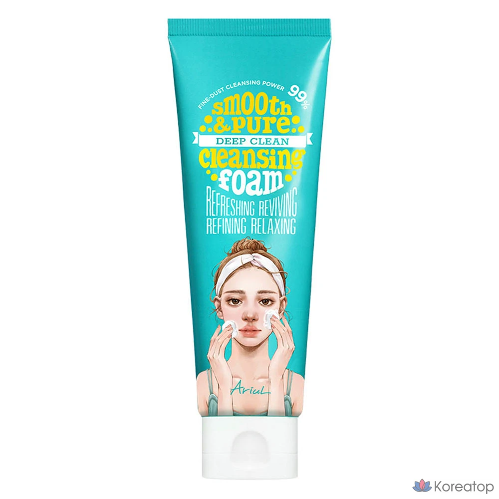 Пенка для глубокого очищения кожи Ariel Smooth &amp; Pure, 120 мл, 1 шт.