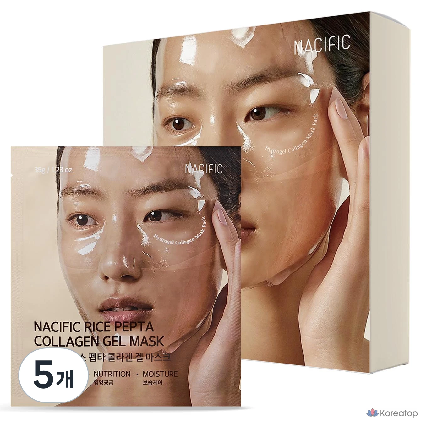 Гелевые маски NACIFIC Rice Pepta Collagen, 4 шт., 5 шт.