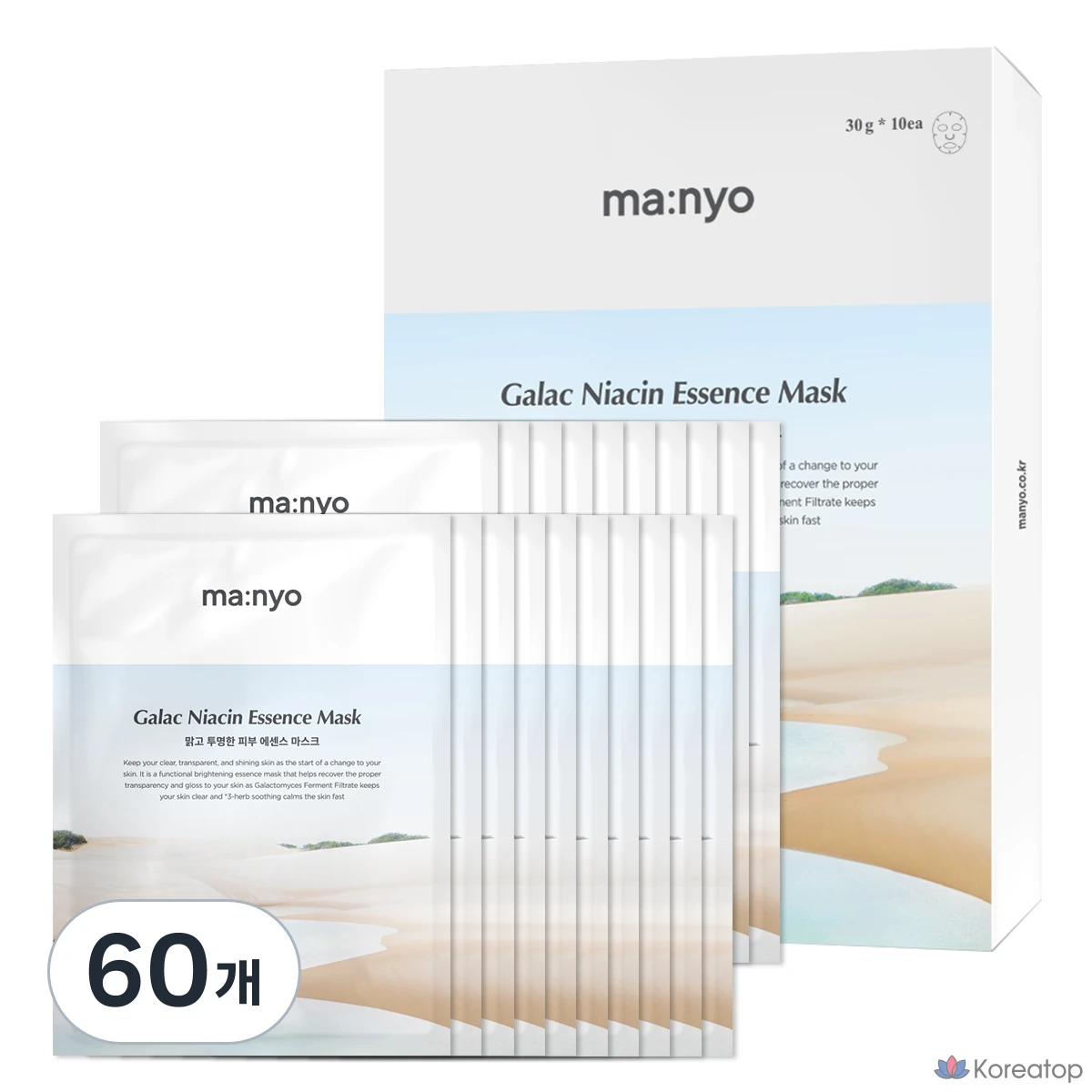 Маска-эссенция с галацином и ниацином от Manyo Factory, 30 г, 1 упаковка, 60 штук.