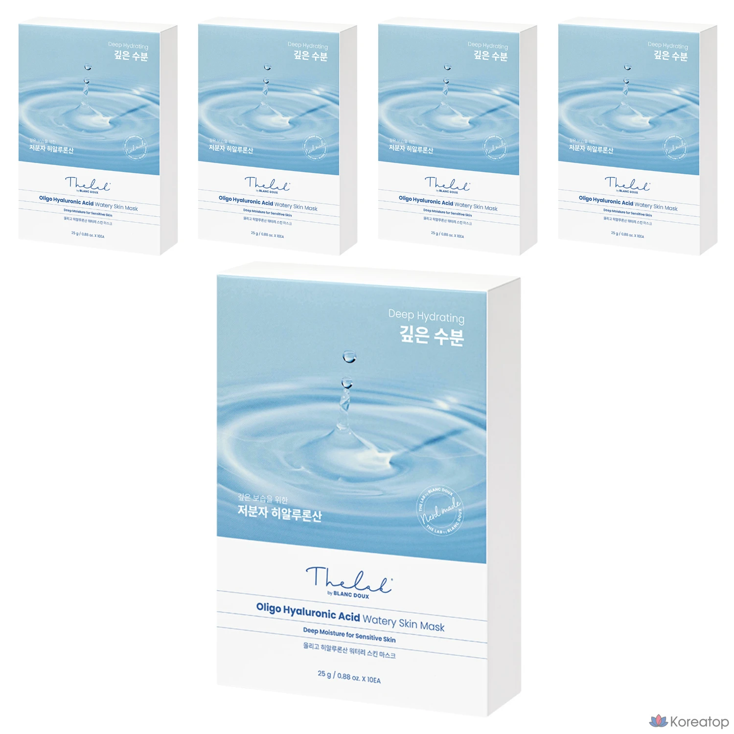 Маска для лица с гиалуроновой кислотой THE LAB by blanc doux Oligo, 250 г, 10 штук, 5 штук