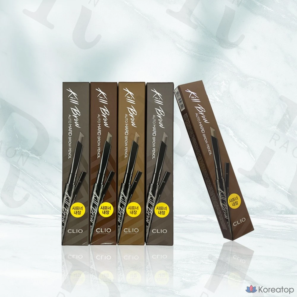 Карандаш для бровей Clio Kill Brow Auto Hard, 0,31 г, цвет 004, светло-серый, 1 шт.