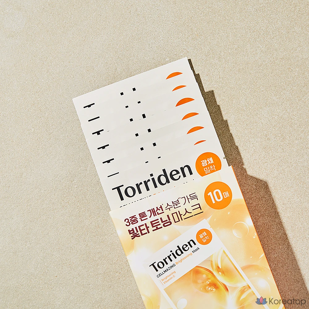 Тканевая маска для лица Torriden Cellmazing Vita C Brightening Mask, 20 шт., фото 4