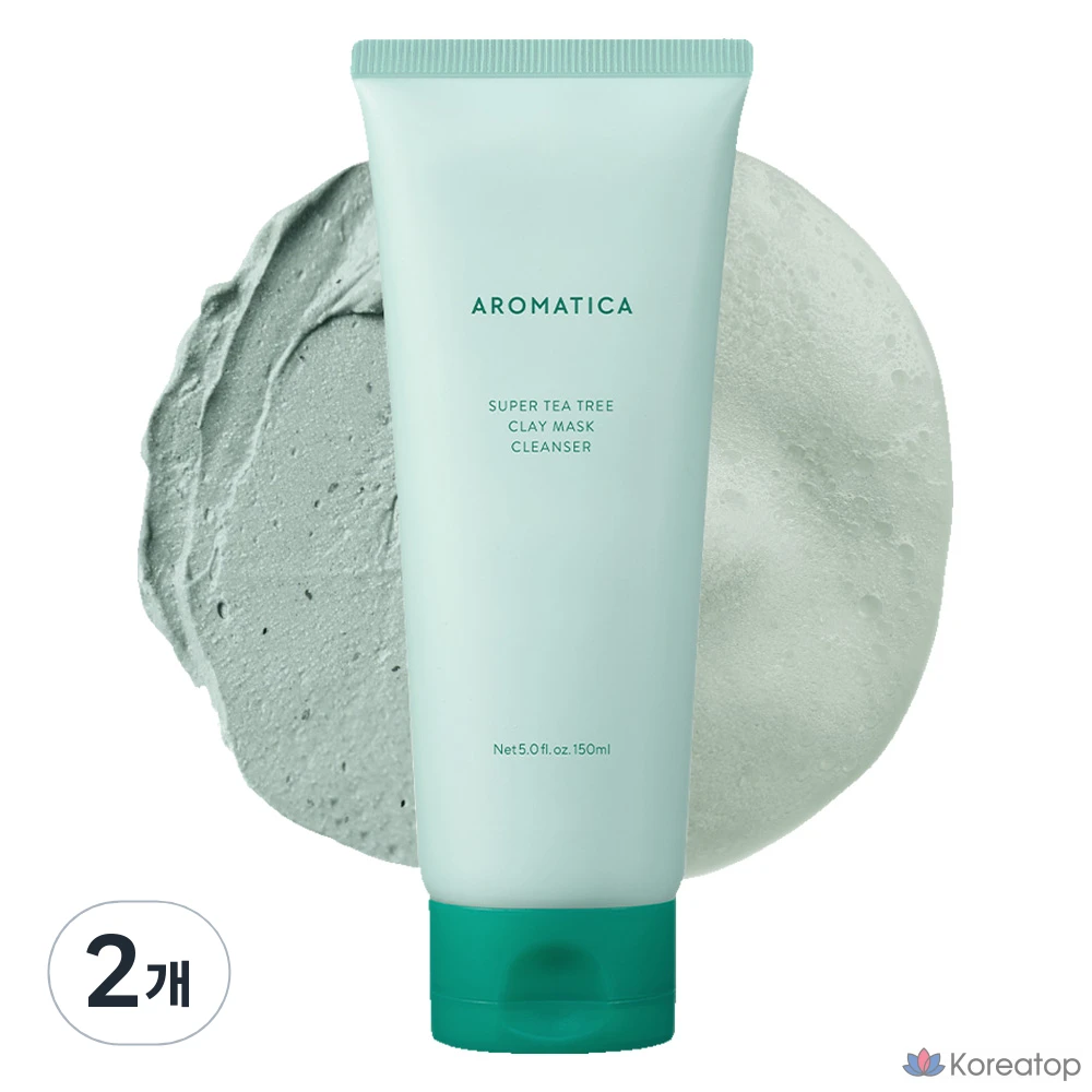 Очищающая маска-маска Aromatica Super Tea Tree Clay Mask Cleanser, 150 мл, 2 шт.