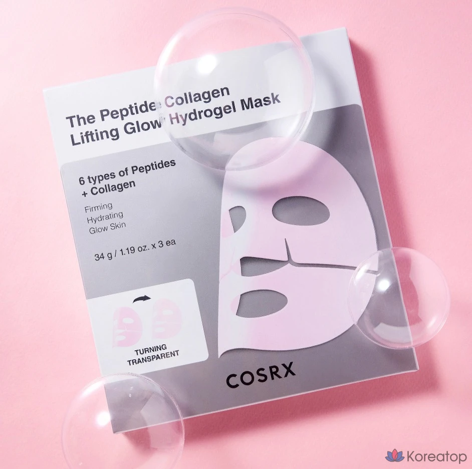 Гидрогелевая маска COSRX с пептидным коллагеном, набор из 3 и 6 штук., фото 2
