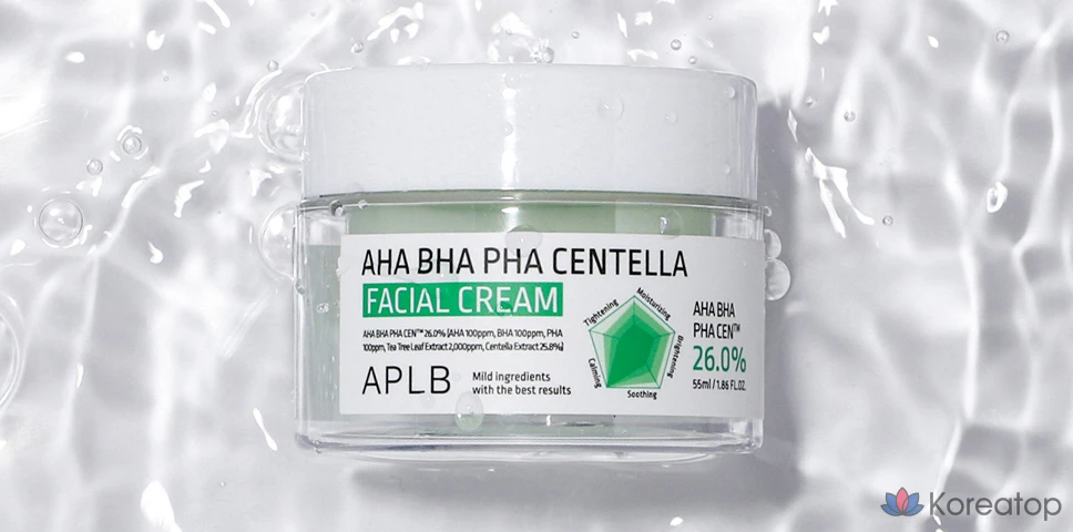 APLB Крем для лица с центеллой AHA BHA PHA, 1 шт., 55 мл