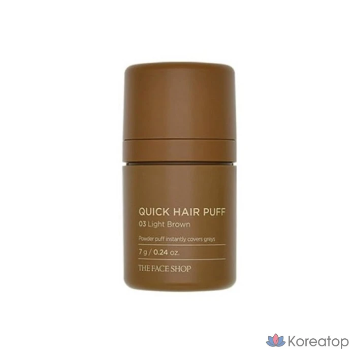 Тени для век The Face Shop Quick Hair Puff Shadow, 7 г, оттенок 03 светло-коричневый, 1 шт.