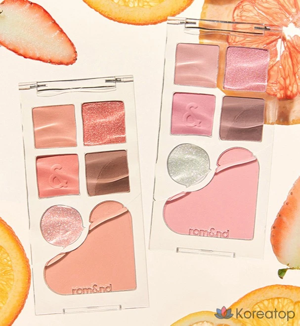 Палетка теней ROM&amp;ND Bare Layer, оттенок 02 Strawberry Mood, 1 шт.