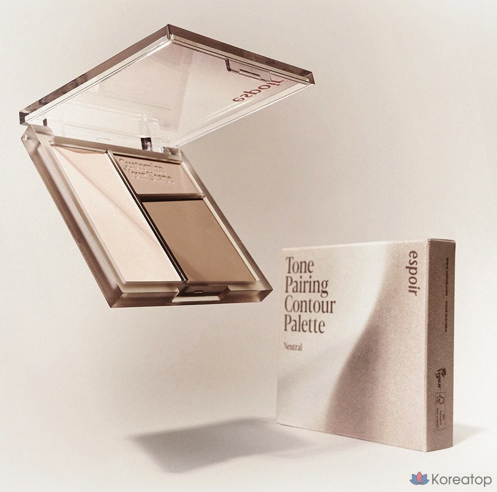 Палетка для контурирования Espoir Tone Pairing Contour Palette 10 г, оттенок № 1 нейтральный, 1 шт., фото 2