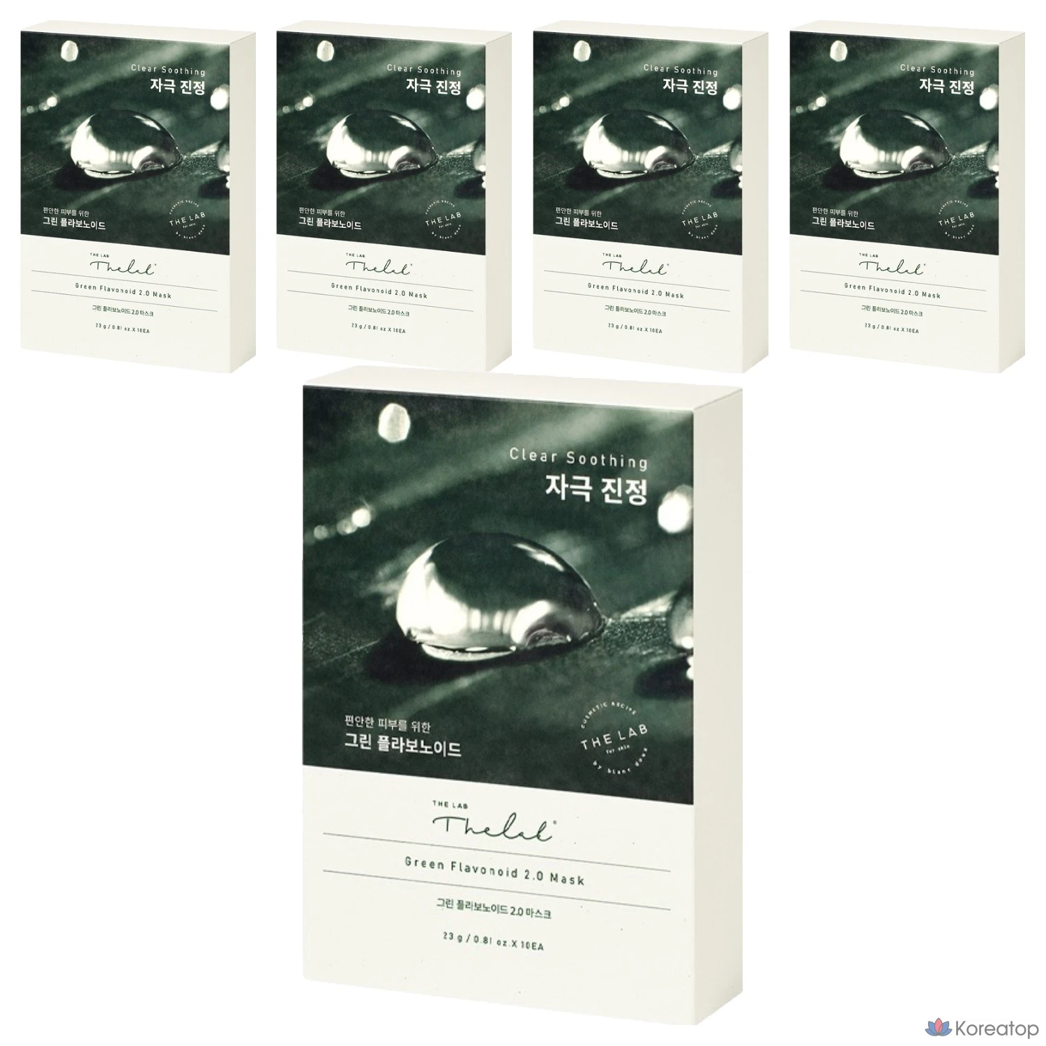 Маска THE LAB by blanc doux Green Flavonoid 2.0, упаковка из 10 штук, упаковка из 5 штук