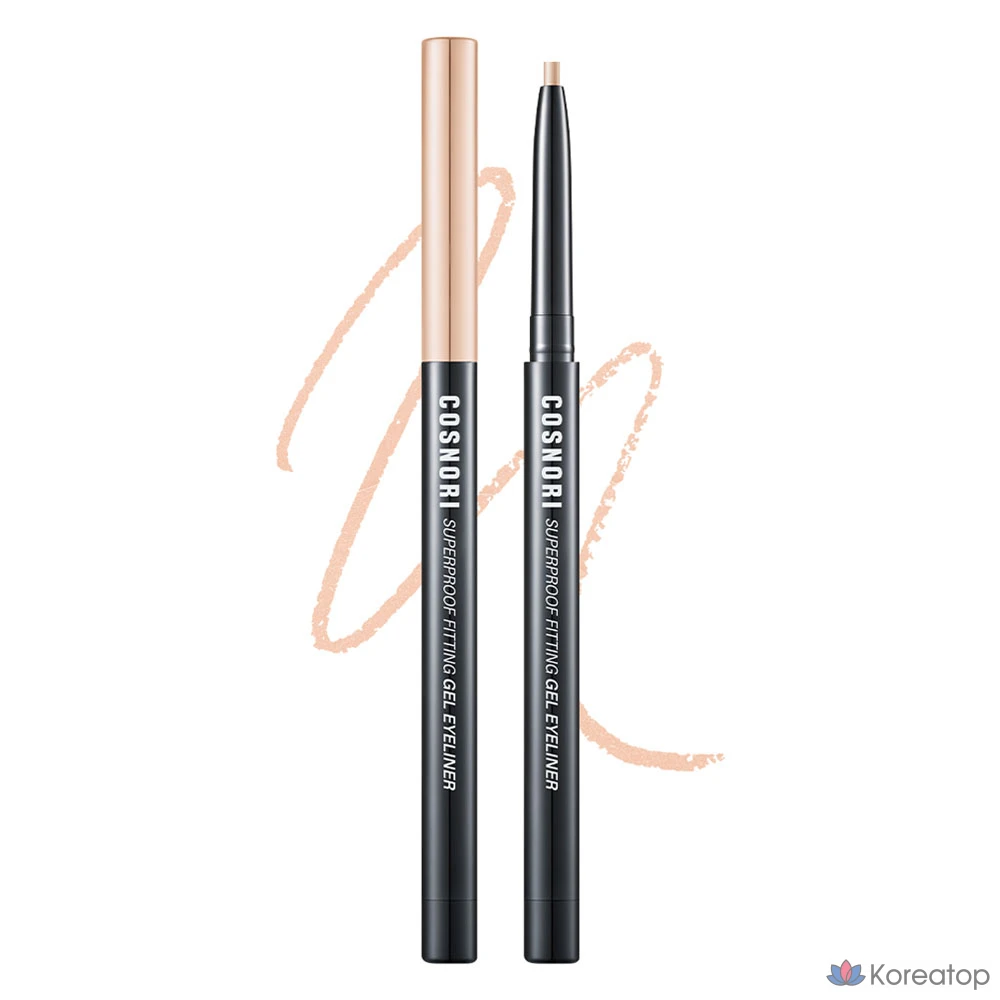 Гелевый карандаш для глаз Cosnori Superproof Fitting Gel Eyeliner Pencil 0,13 г, оттенок 11, кремовый нюдовый, 1 шт.