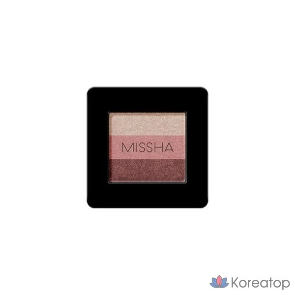 Тени для век Missha Triple Shadow, 2 г, цвет марсала-красный, 1 шт.