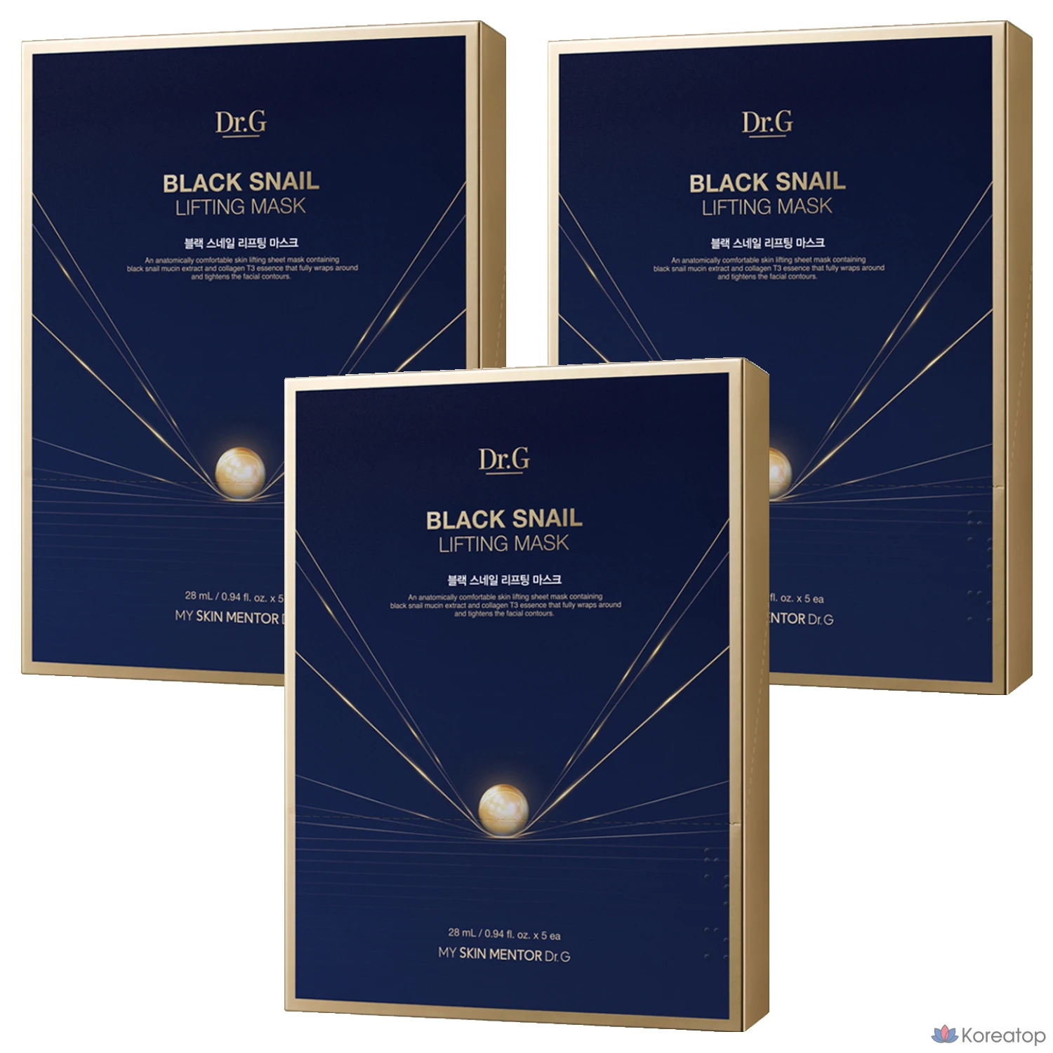 Подтягивающая маска Dr.G Black Snail, 5 шт., 3 упаковки