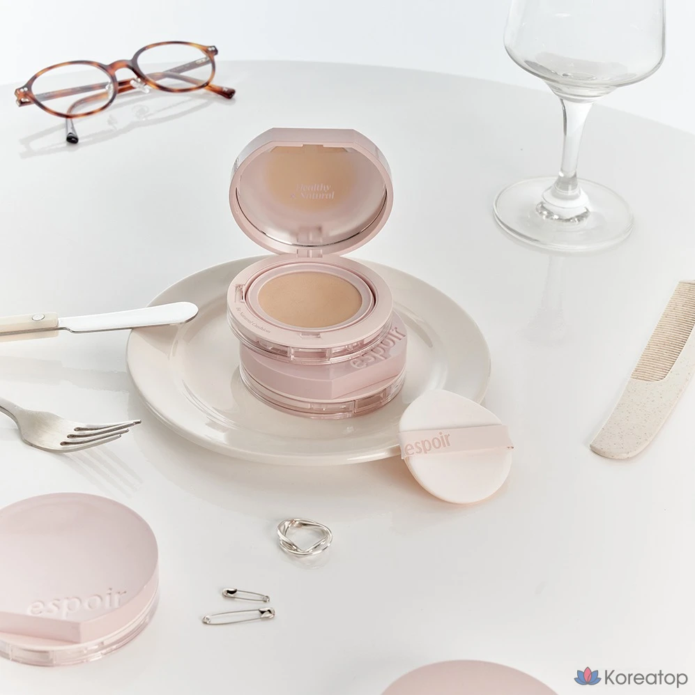 Набор тональных кремов Espoir Benatural Cushion 14 г + сменный блок 14 г, № 23, бежевый, 2 комплекта., фото 5