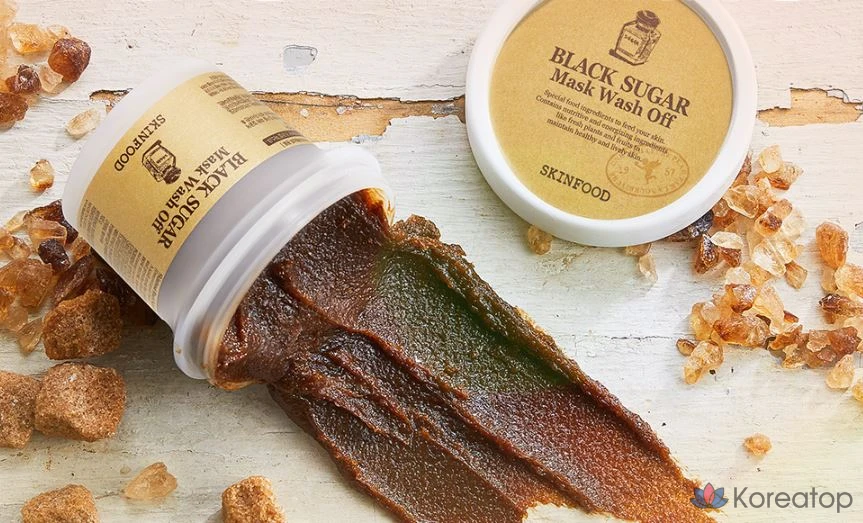 Пилинг-маска Skinfood Black Sugar Mask Wash Off, 4 шт., фото 6