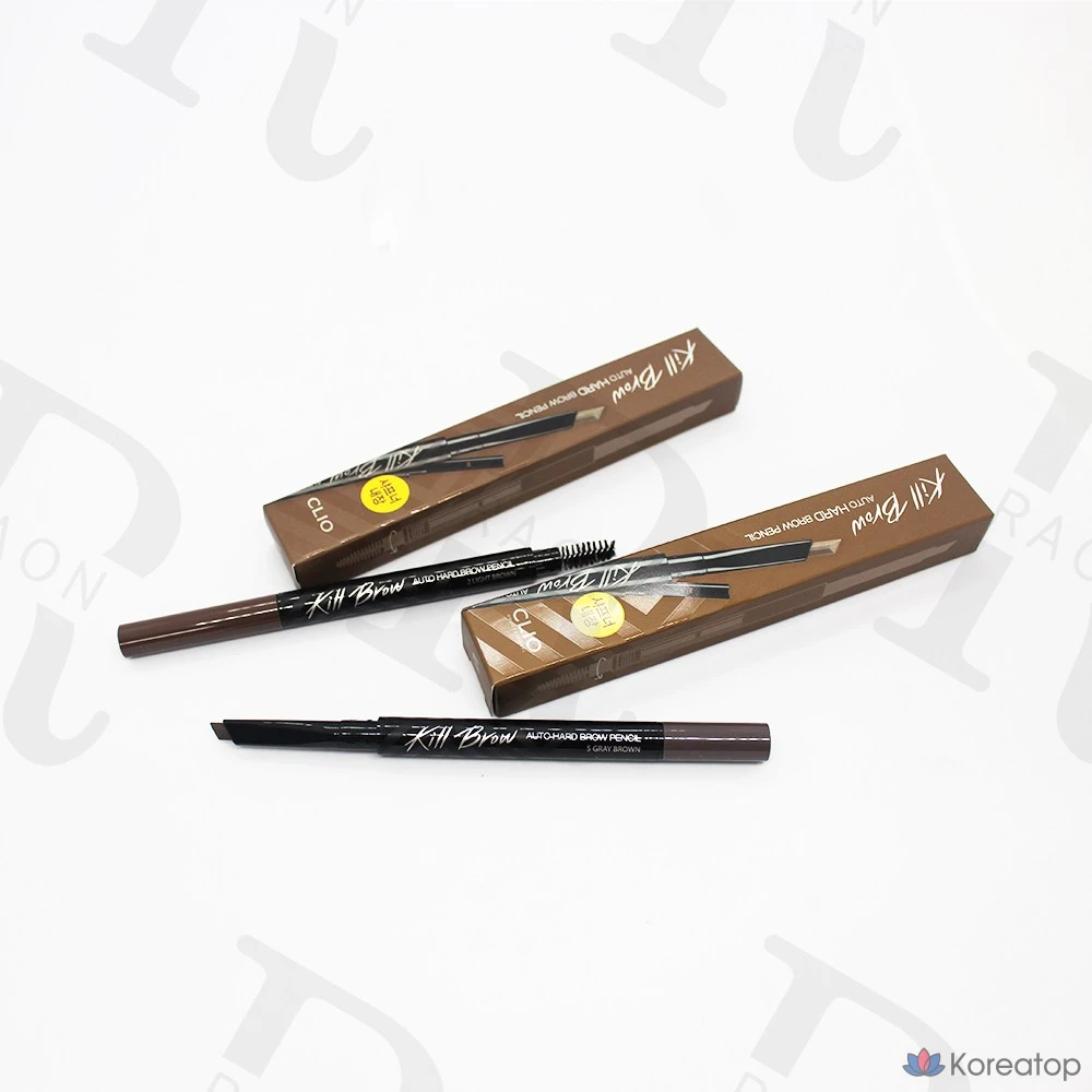 Карандаш для бровей Clio Kill Brow Auto Hard, 0,31 г, цвет 004, светло-серый, 1 шт.