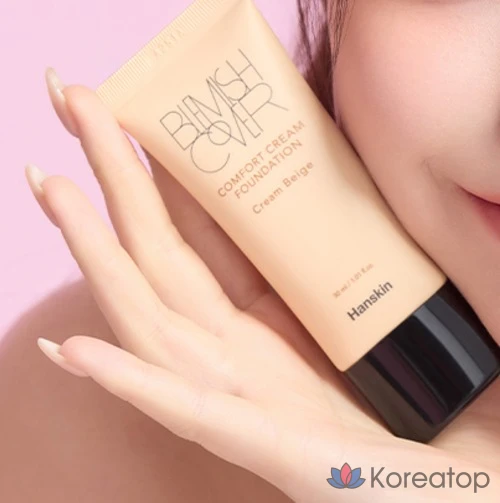 Тональный крем HANSKIN Blemish Cover Comfort Cream Foundation, 30 мл, 1 шт., кремово-бежевый.