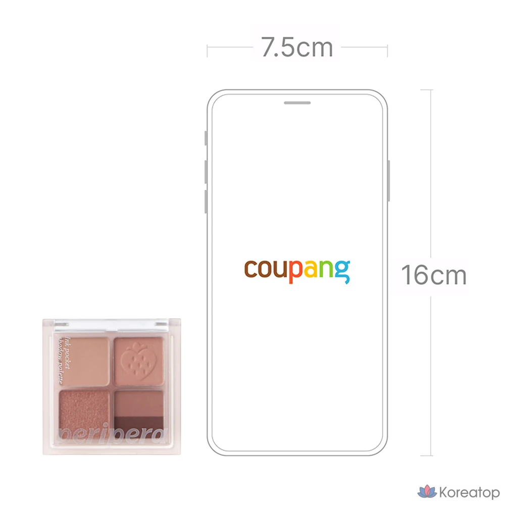Палитра теней Peripera Ink Pocket Shadow Palette 23AD Soft Berry, 8 Muted Strawberry, 1 шт., фото 6