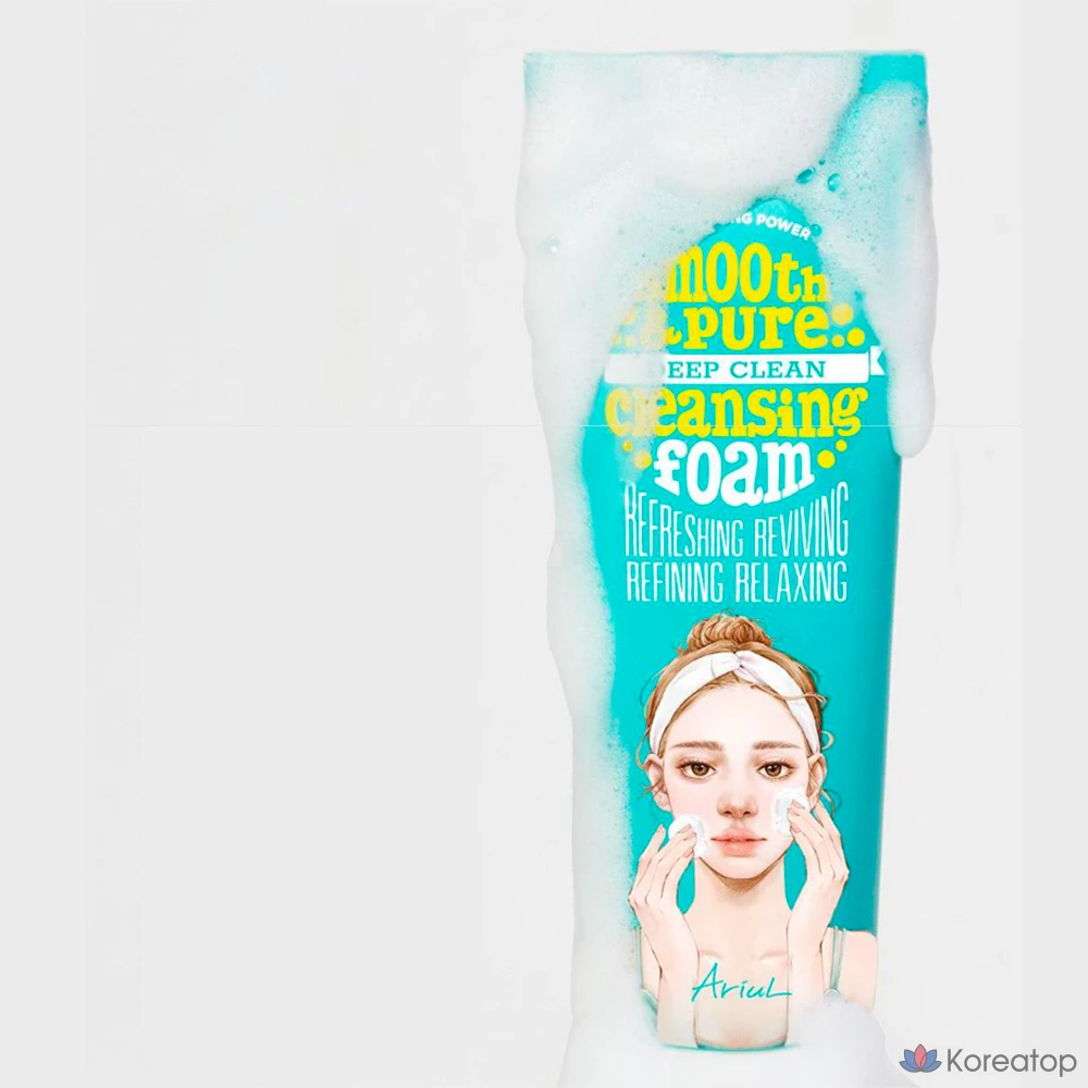Пенка для глубокого очищения кожи Ariel Smooth &amp; Pure, 120 мл, 1 шт.