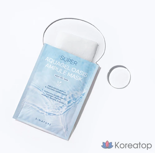 Маска-гель S.NATURE Super Aqua Gel Oasis Ampoule Mask Pack, 30 мл, 5 штук, 3 упаковки, фото 3
