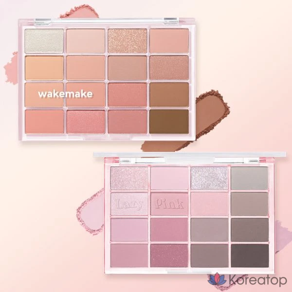 Палетка теней для век WAKEMAKE Limited Edition Soft Blurring Eye Palette, 16 цветов, 14 г, 1 шт.