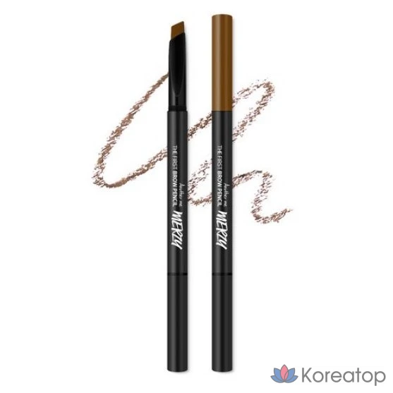 Карандаш для бровей MERZY the First, 0,3 г, цвет B3, миндально-коричневый (Almond Brown), 1 шт.