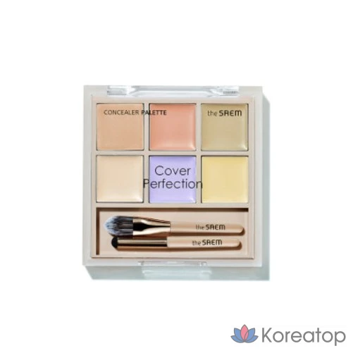 Палетка консилеров The Saem Cover Perfection, 6 г, 1 шт., разные цвета.