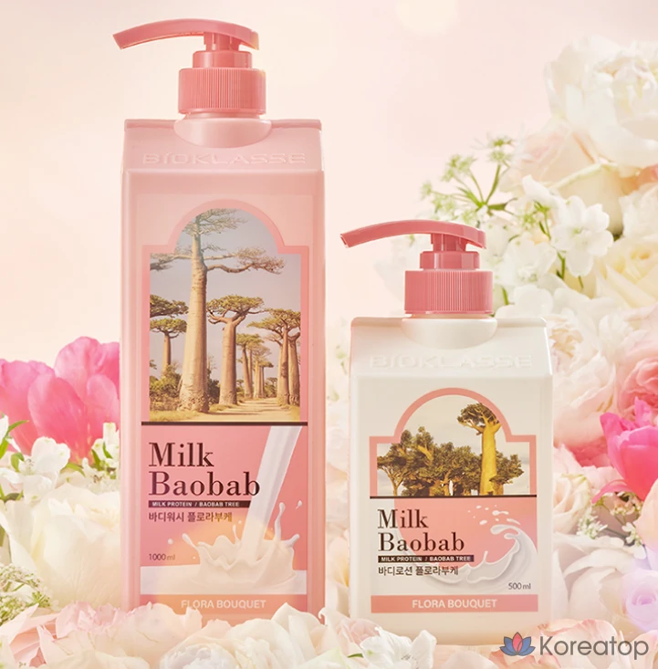 Гель для душа Milk Baobab с ароматом «Цветочный букет», 1 л, 1 шт., фото 4