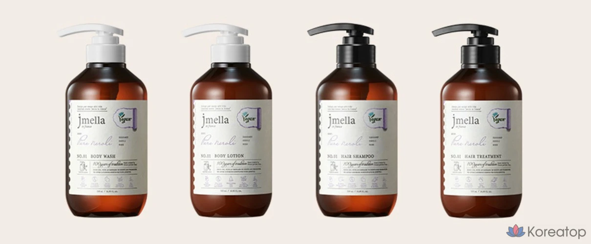 J.Mella гель для душа Pure Neroli Vegan 500 мл + лосьон для тела 500 мл + шарики для душа, 5 комплектов., фото 4