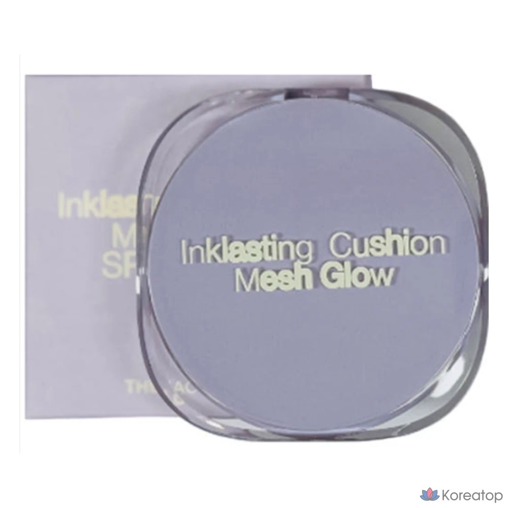 Тональный кушон-крем The Face Shop Ink Lasting Cushion Mesh Glow, 12 г, оттенок 201N Apricot Beige, 1 шт.
