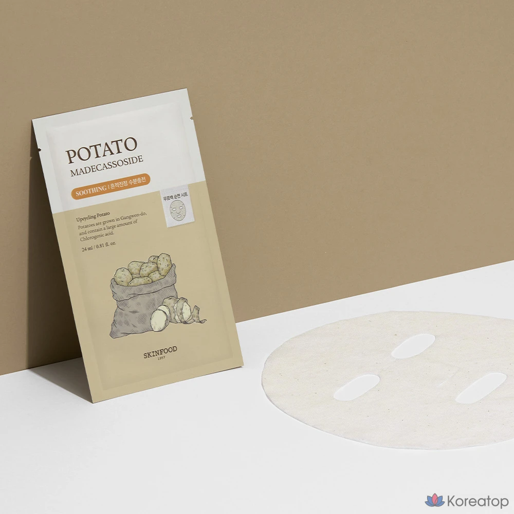 Маска для лица Skinfood с картофельным мадекассозидом, 1 упаковка, 4 упаковки, фото 3