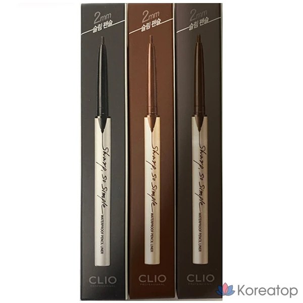 Водостойкий карандаш-лайнер Clio Sharp So Simple, 0,14 г, № 02, коричневый, 1 шт.