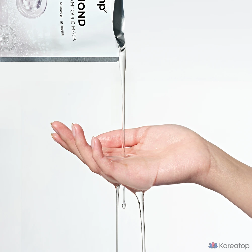 Осветляющая ампульная маска для лица SNP Diamond Brightening Ampoule Mask, 10 штук, 2 упаковки., фото 7